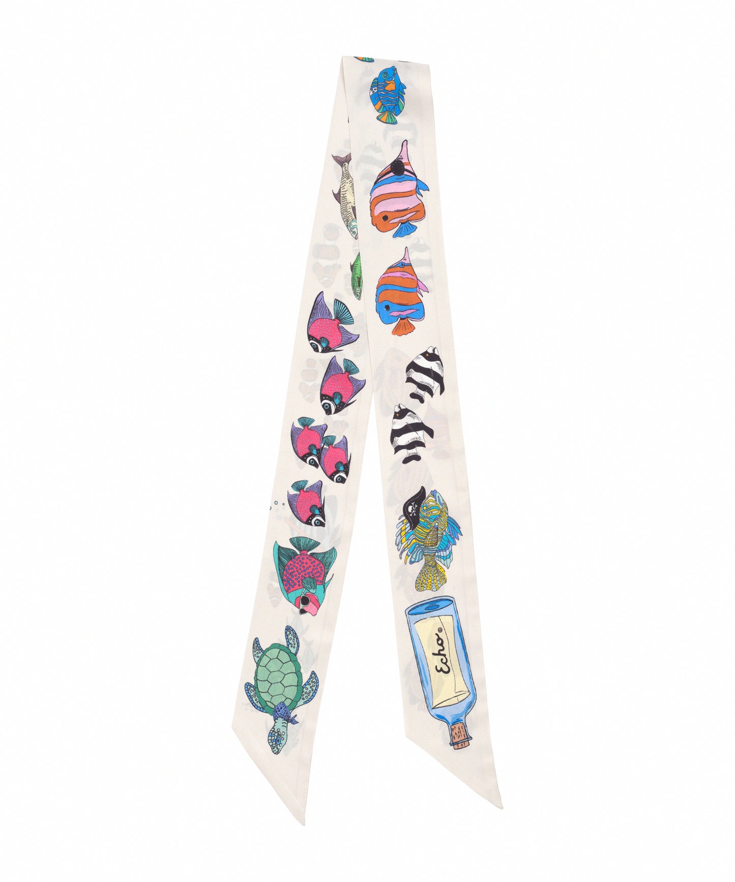 Lost At Sea Silk Ribbon Scarf in color multi