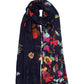 Falling Flowers Wrap in color navy
