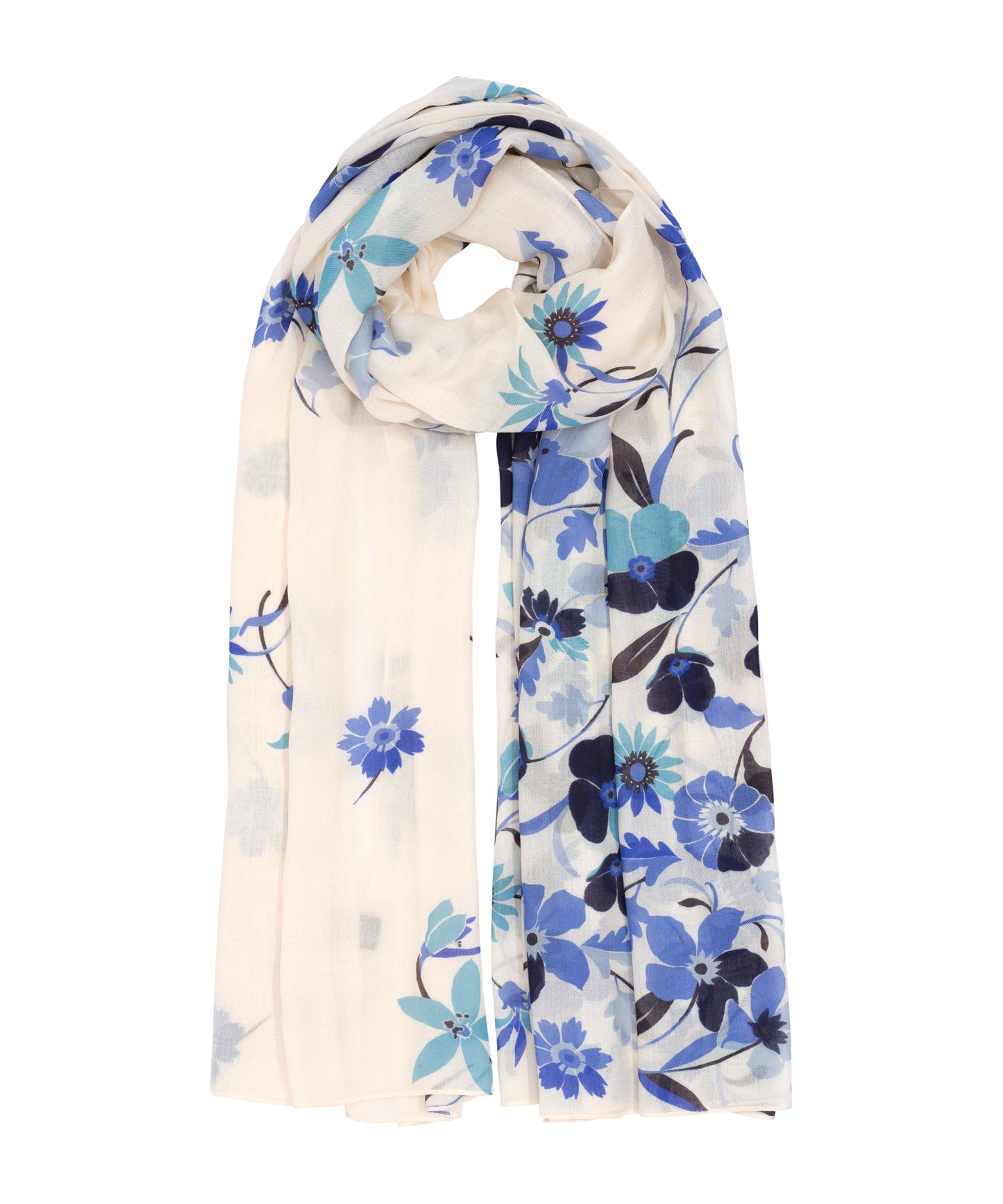 Falling Flowers Wrap in color chambray