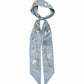 Charmed Life Silk Ribbon Scarf in color blue shadow