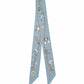 Charmed Life Silk Ribbon Scarf in color blue shadow