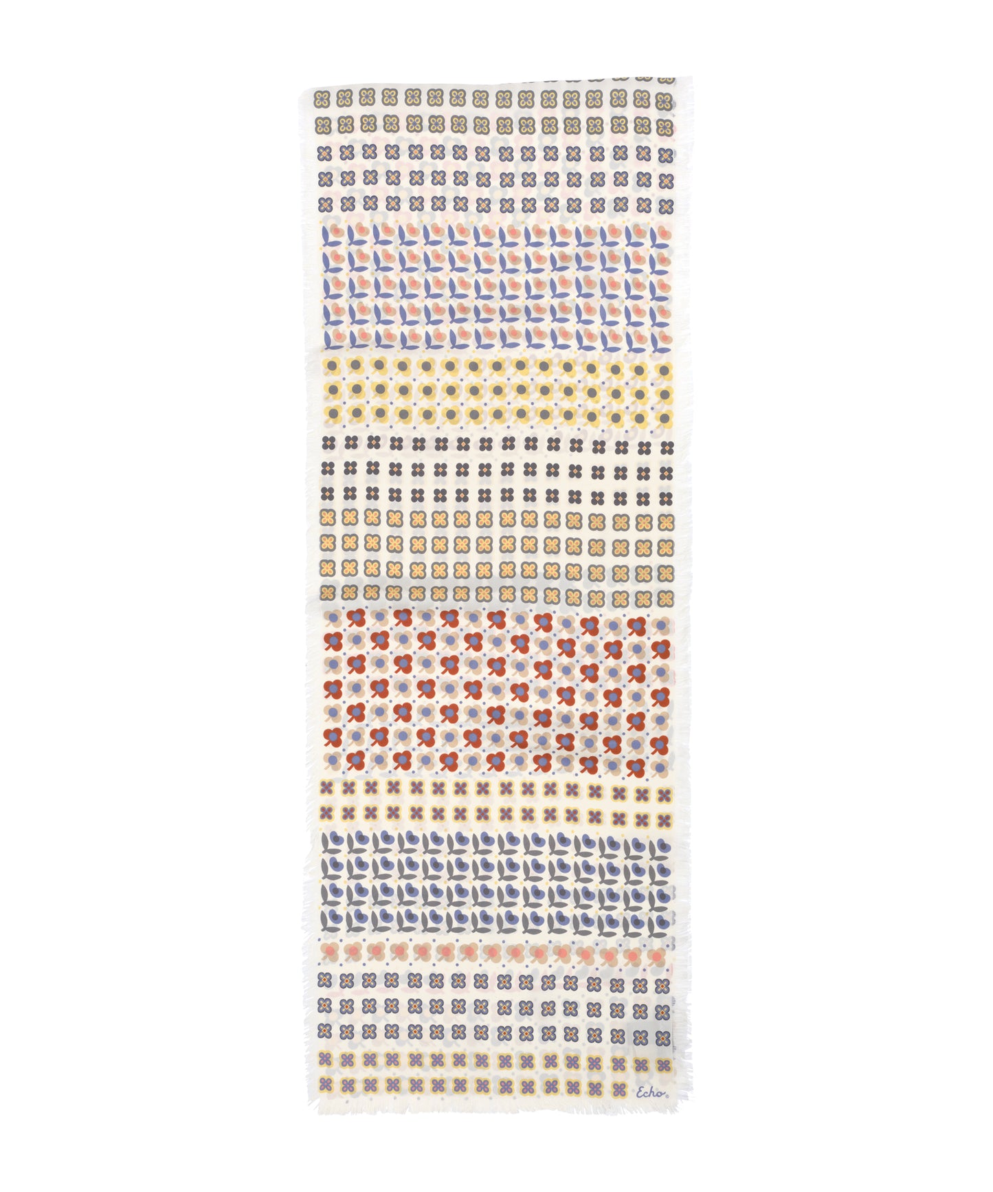 Clover Silk Oblong Scarf in color pebble