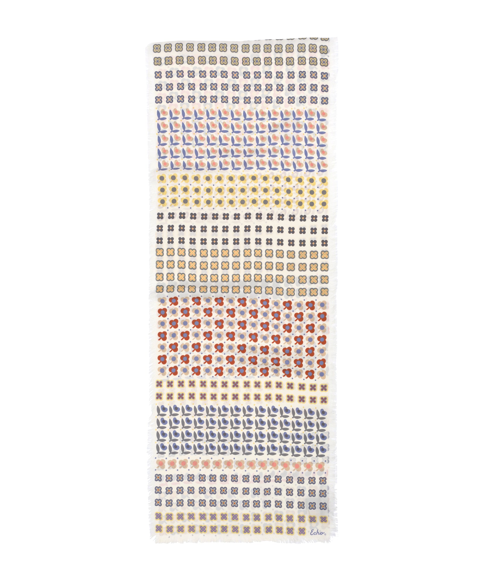 Clover Silk Oblong Scarf in color pebble