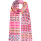 Clover Silk Oblong Scarf in color beach pink