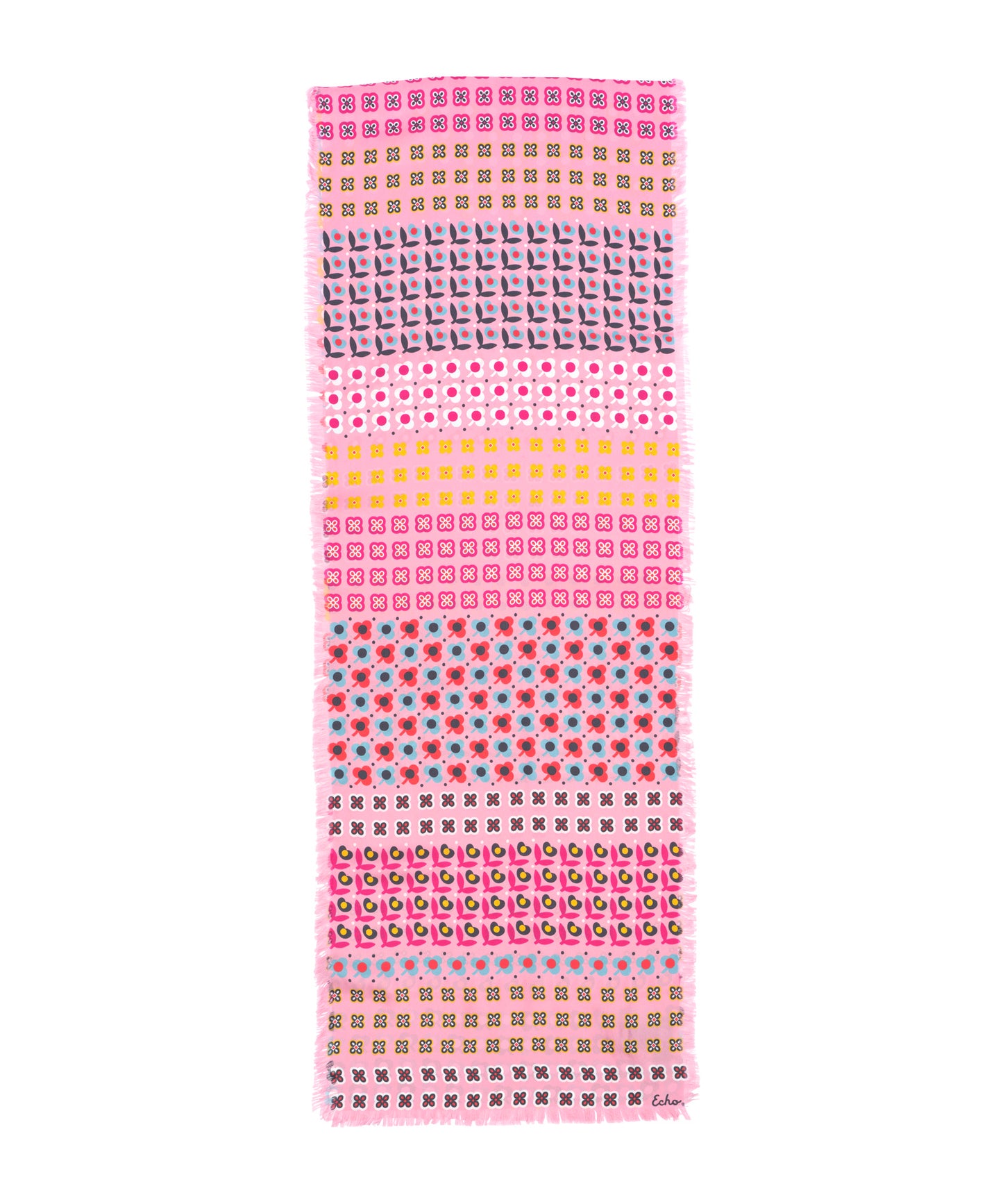 Clover Silk Oblong Scarf in color beach pink