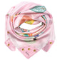 Travel Stickers 35" Silk Square Scarf in color beach pink