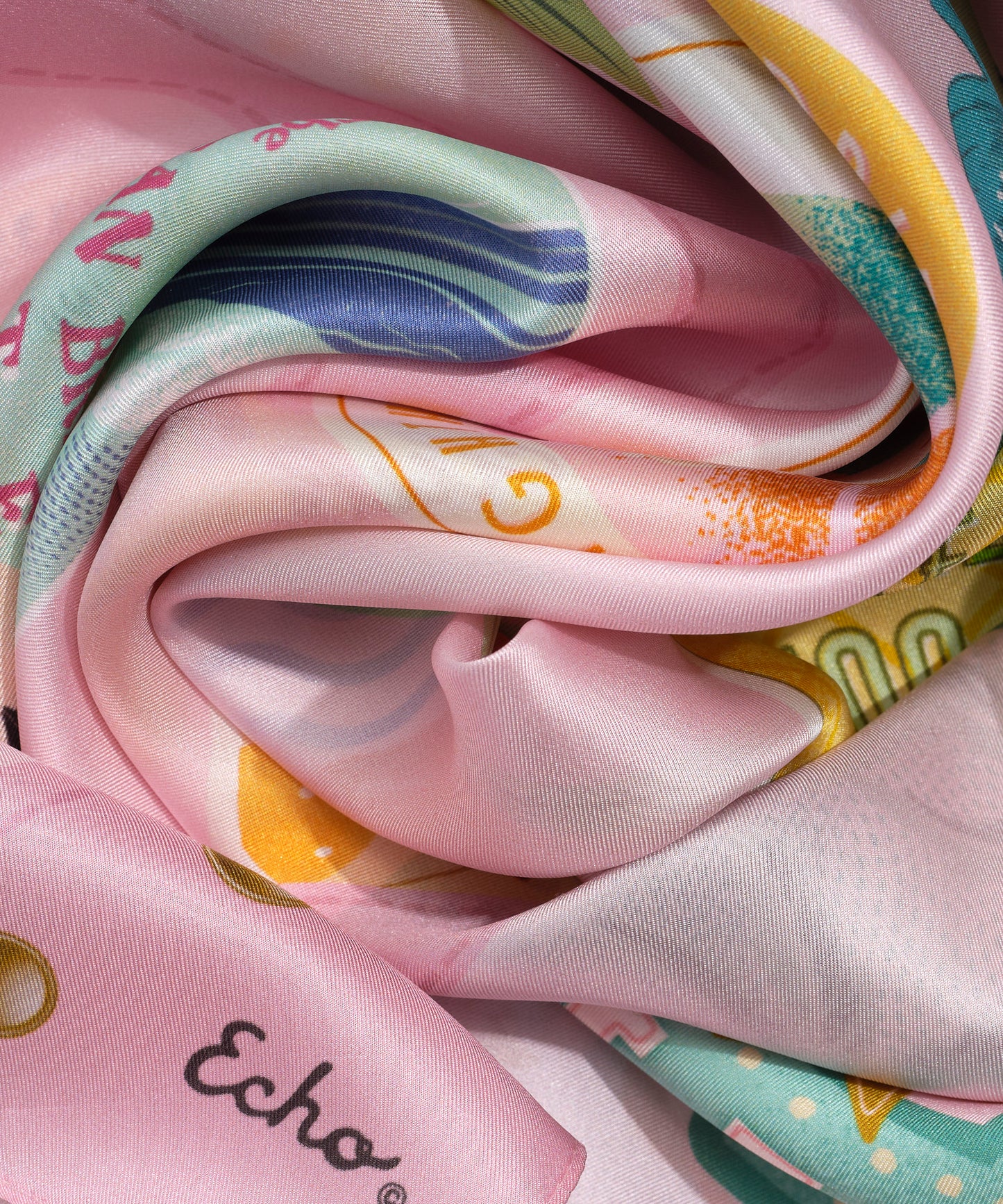 Travel Stickers 35" Silk Square Scarf