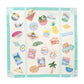 Travel Stickers 35" Silk Square Scarf in color multi