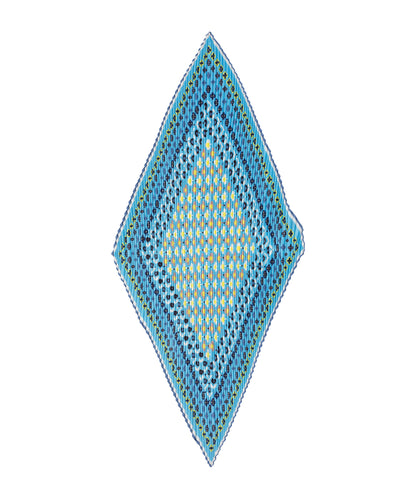 Clover Pleated Diamond in color chambray