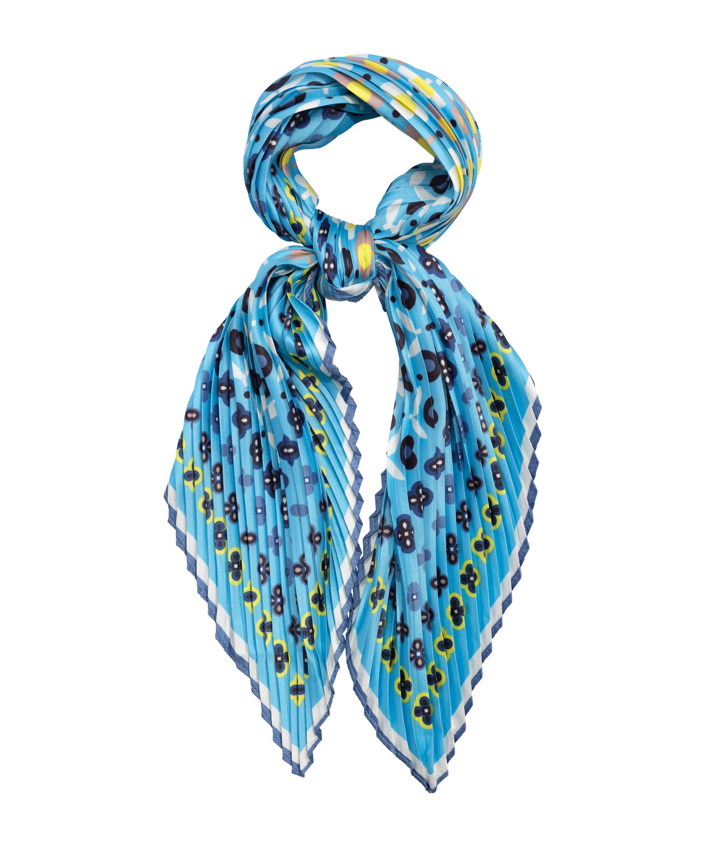 Clover Pleated Diamond in color chambray