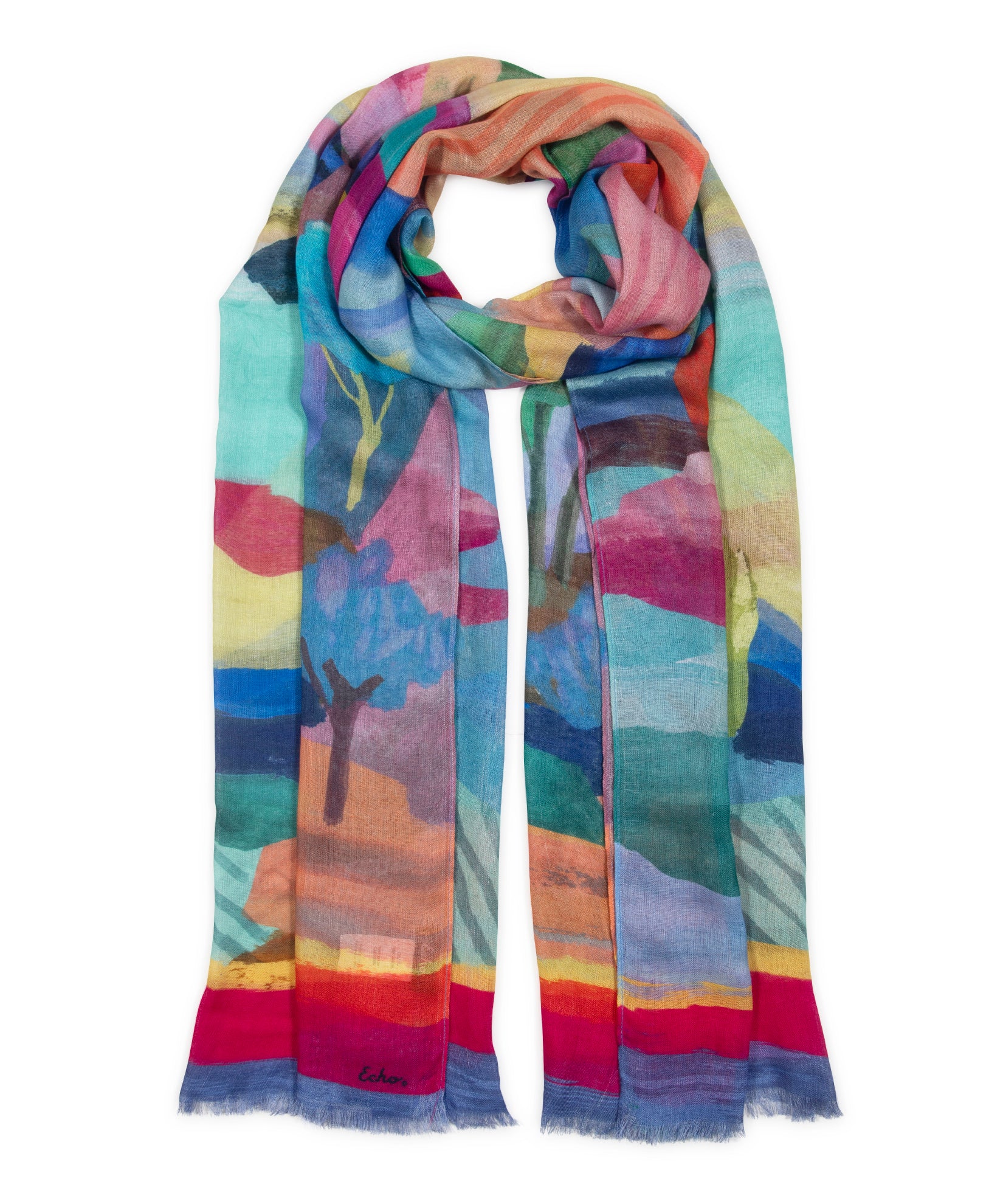 Painterly Landscape Wrap in color multi