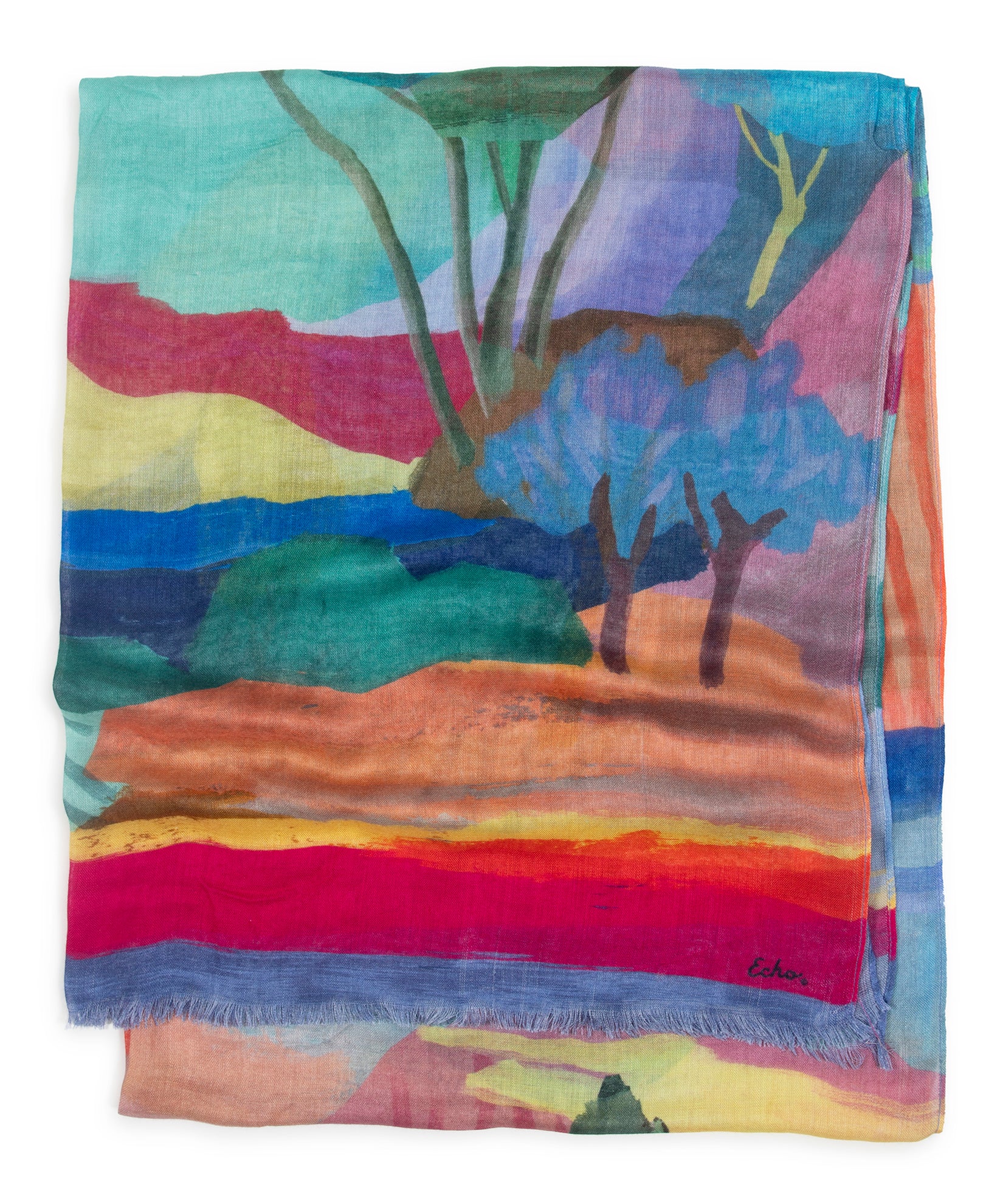 Painterly Landscape Wrap in color multi