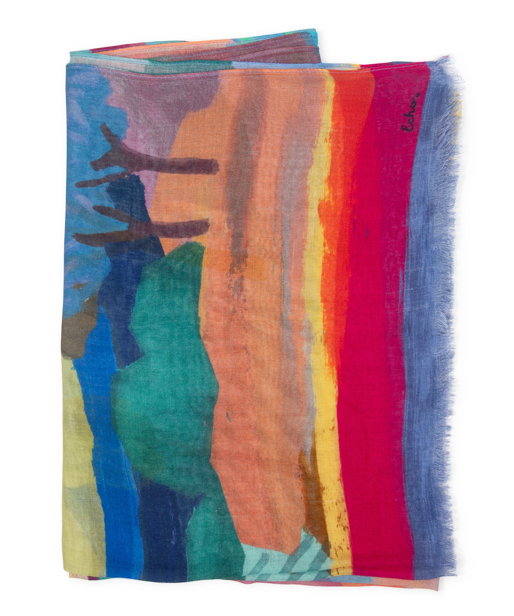 Painterly Landscape Wrap in color multi