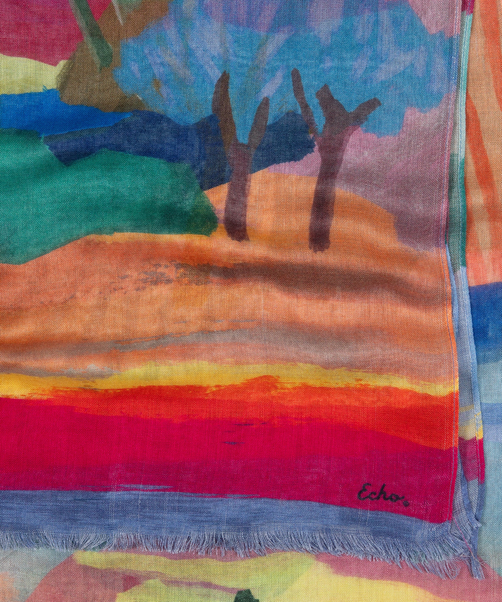 Painterly Landscape Wrap in color multi