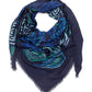 Gestural Rose Square in color navy