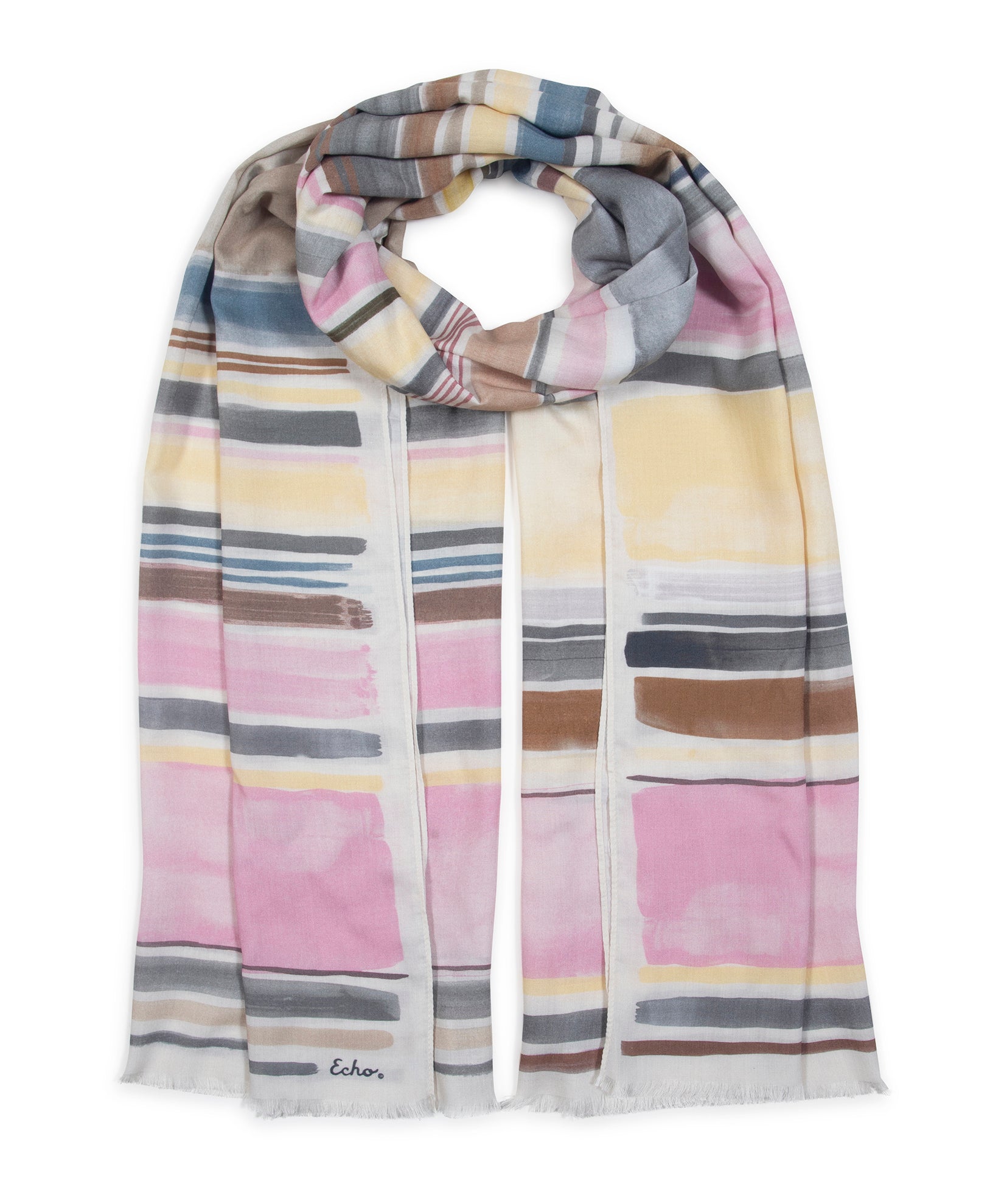 Painted Stripe Wrap in color black