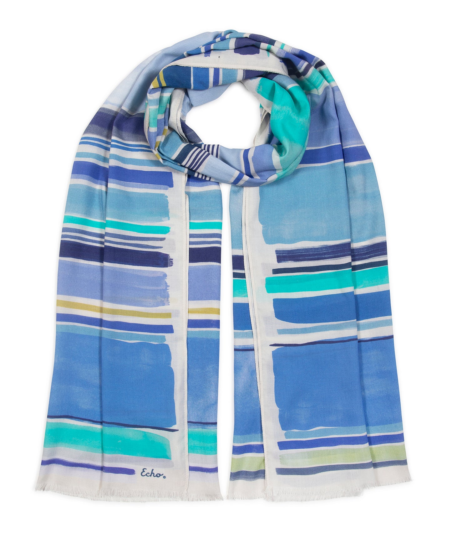 Painted Stripe Wrap in color chambray