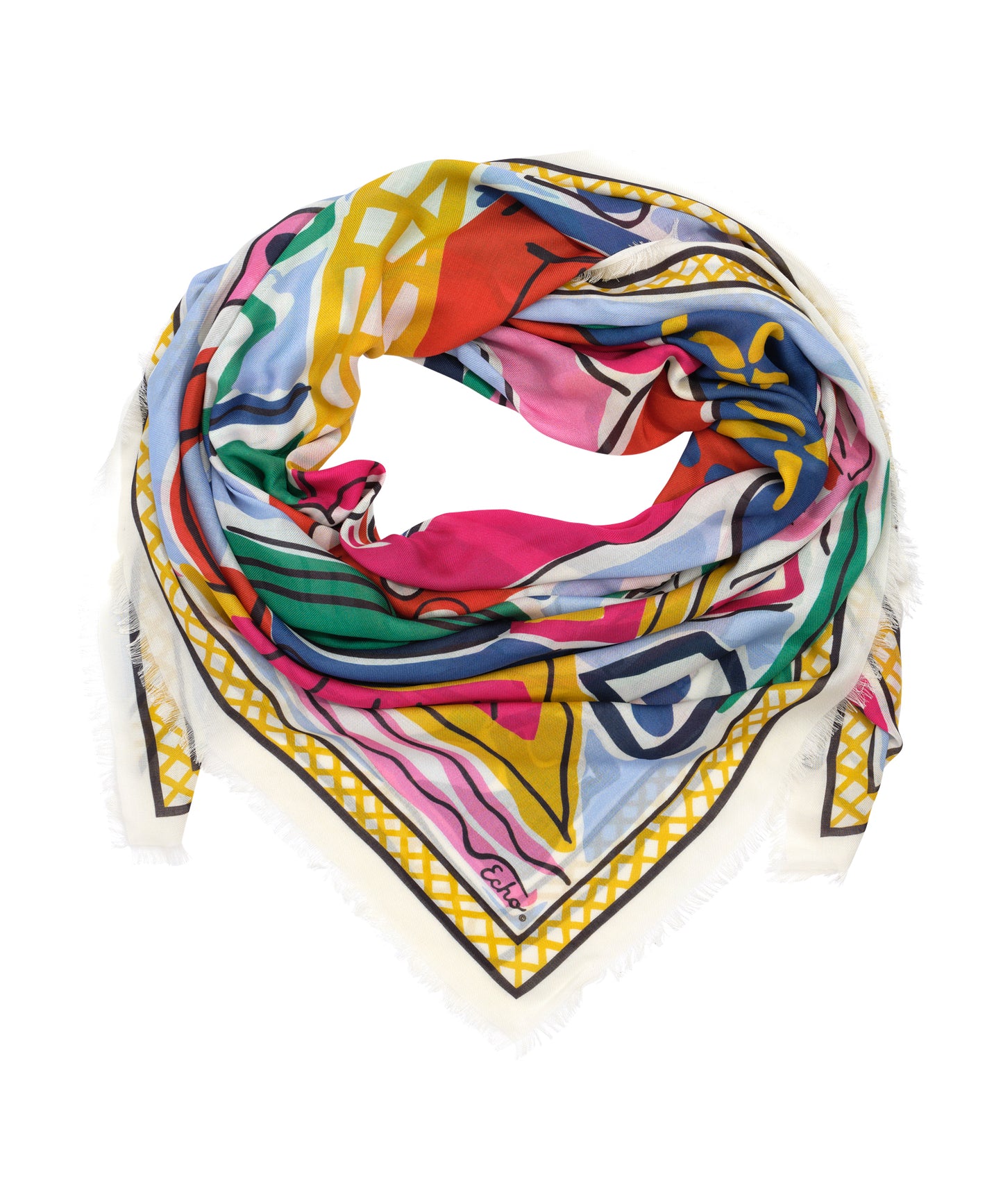 Cubists Oversized Square Scarf in color multi