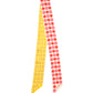 Spot And Dot Silk Ribbon Scarf in color red clay