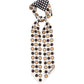 Spot And Dot Silk Ribbon Scarf in color black