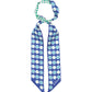 Spot And Dot Silk Ribbon Scarf in color ultramarine