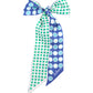 Spot And Dot Silk Ribbon Scarf in color ultramarine