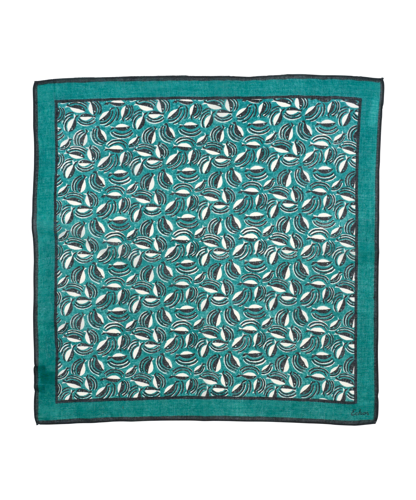 Shoal Of Fish Bandana in color leaf green
