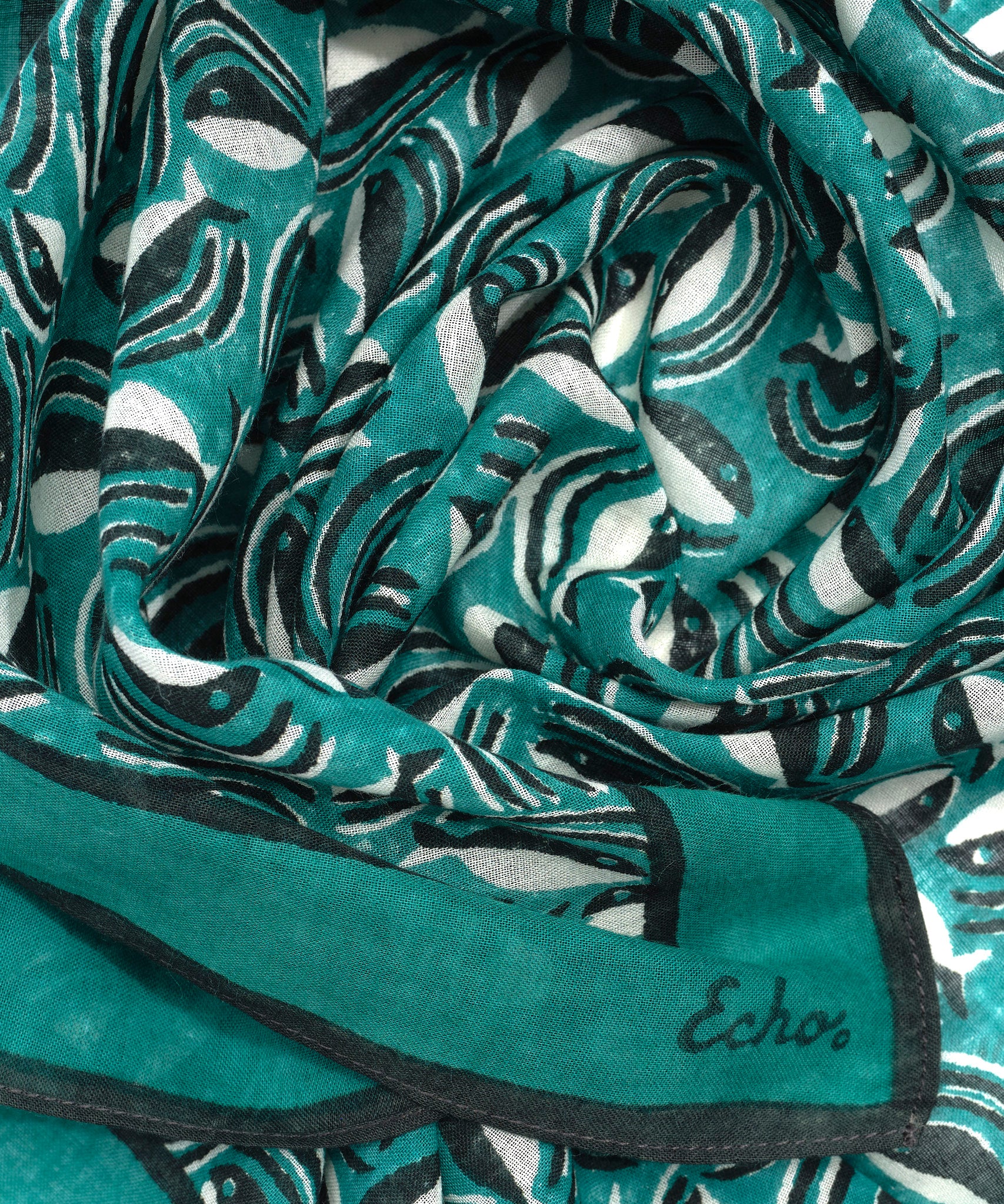 Shoal Of Fish Bandana in color leaf green