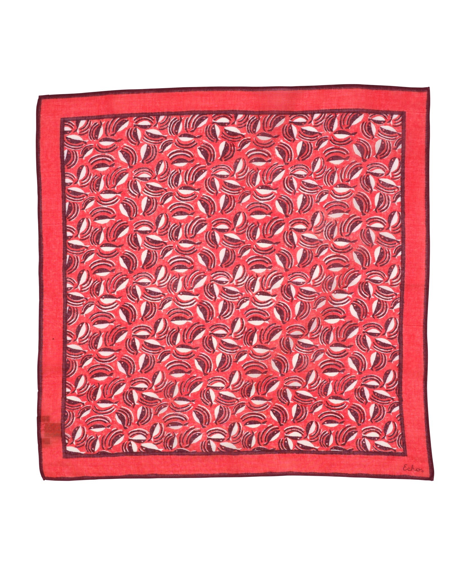 Shoal Of Fish Bandana in color fiesta orange