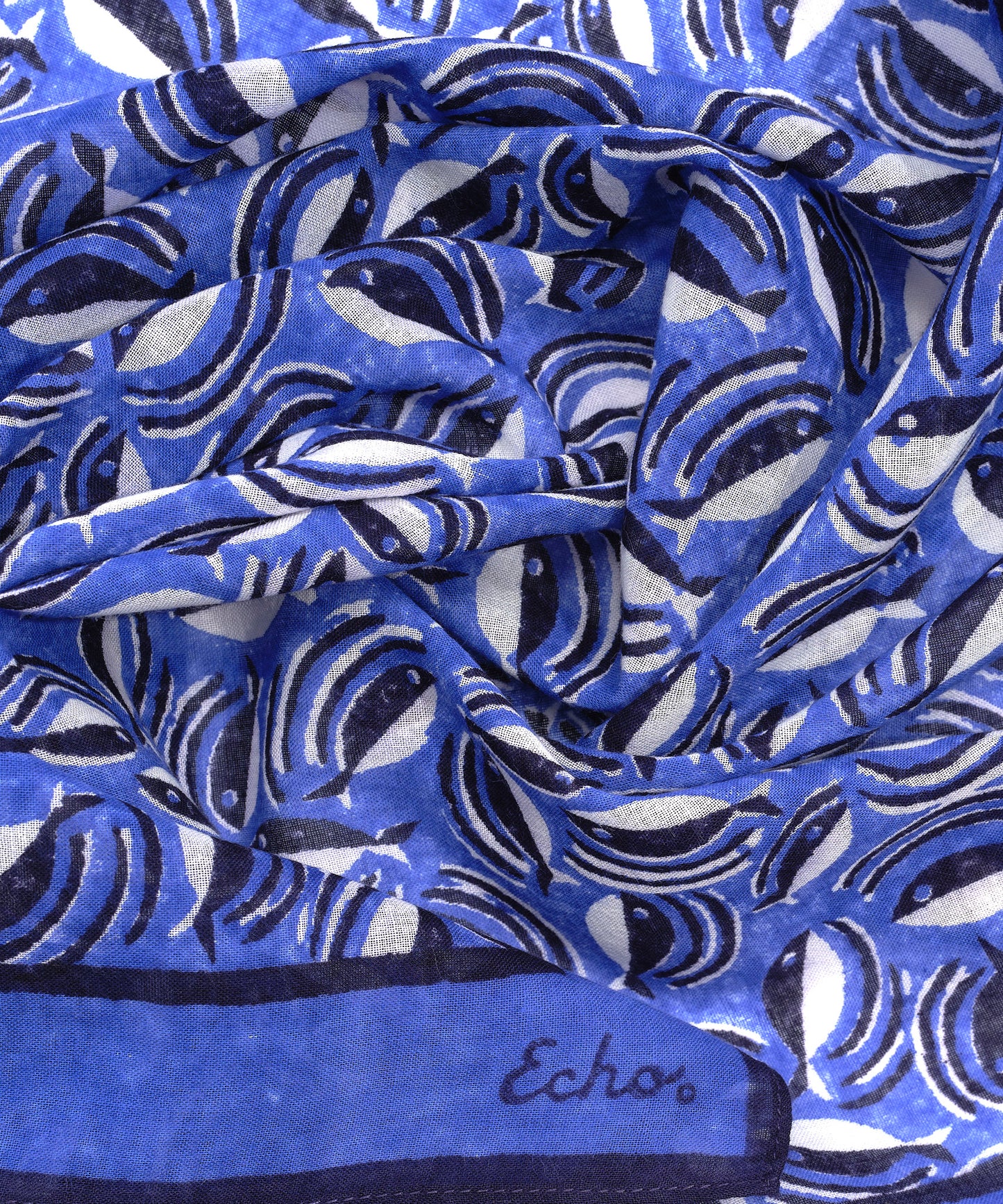 Shoal Of Fish Bandana in color ultramarine