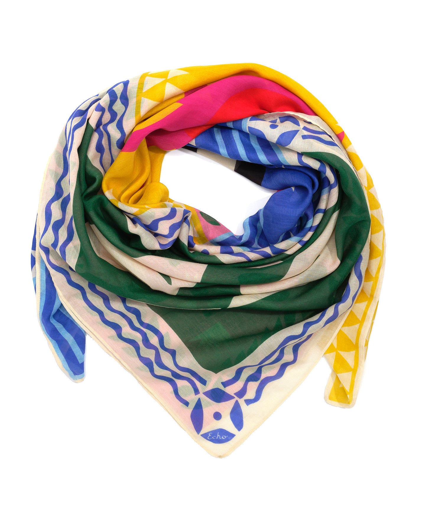 Summer Escape Oversized Square Scarf in color multi