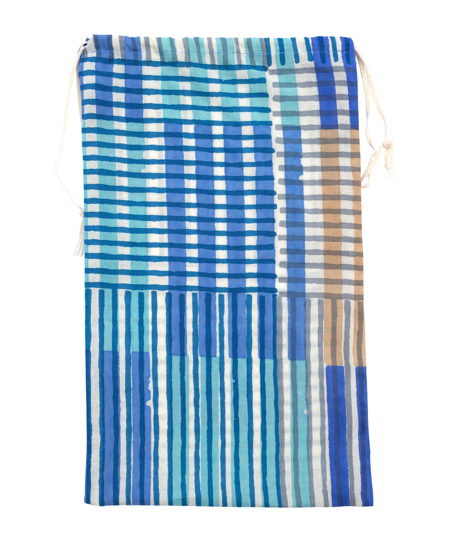 Stripe Illusion Sarong And Bag in color ultramarine