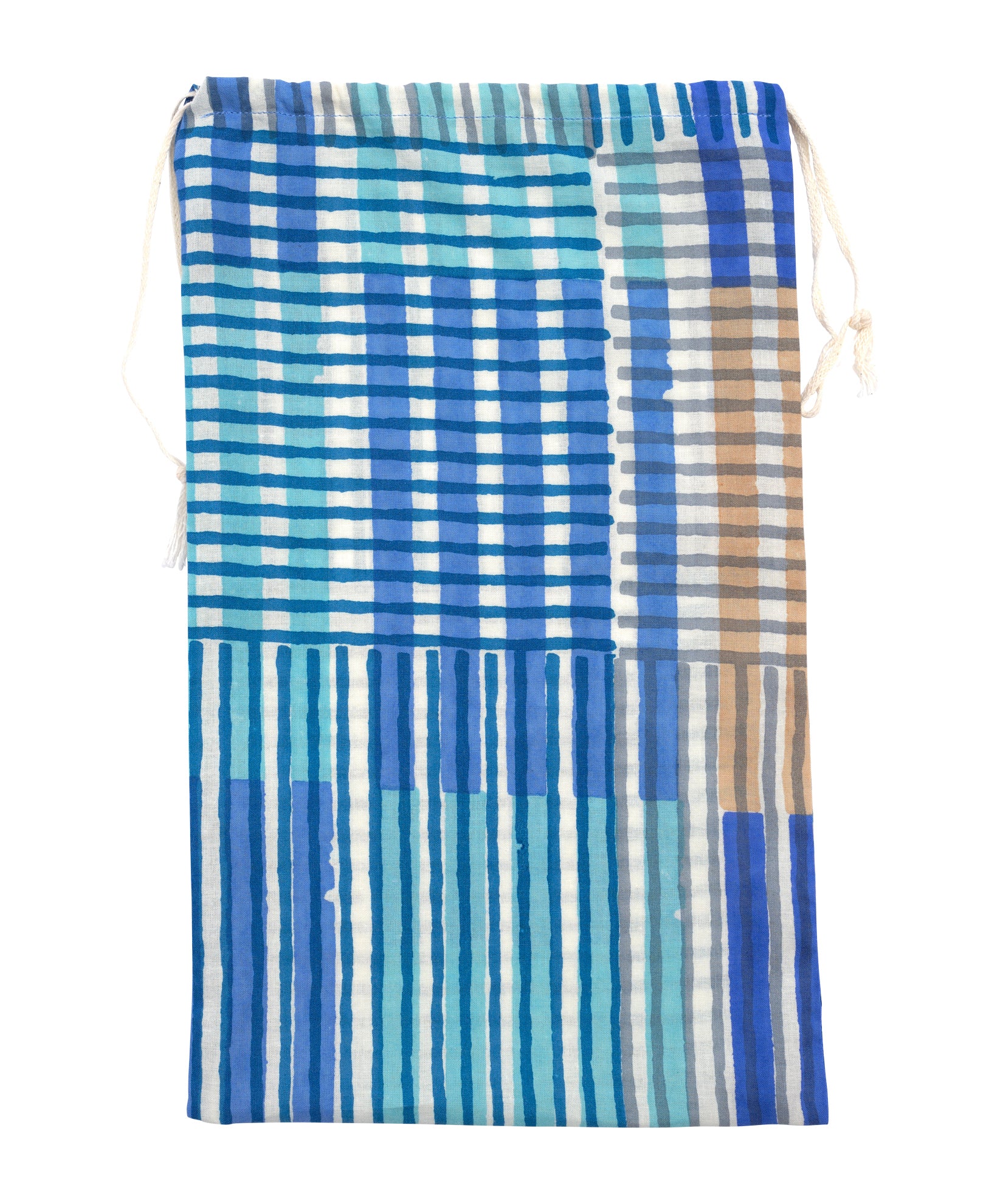 Stripe Illusion Sarong And Bag in color ultramarine