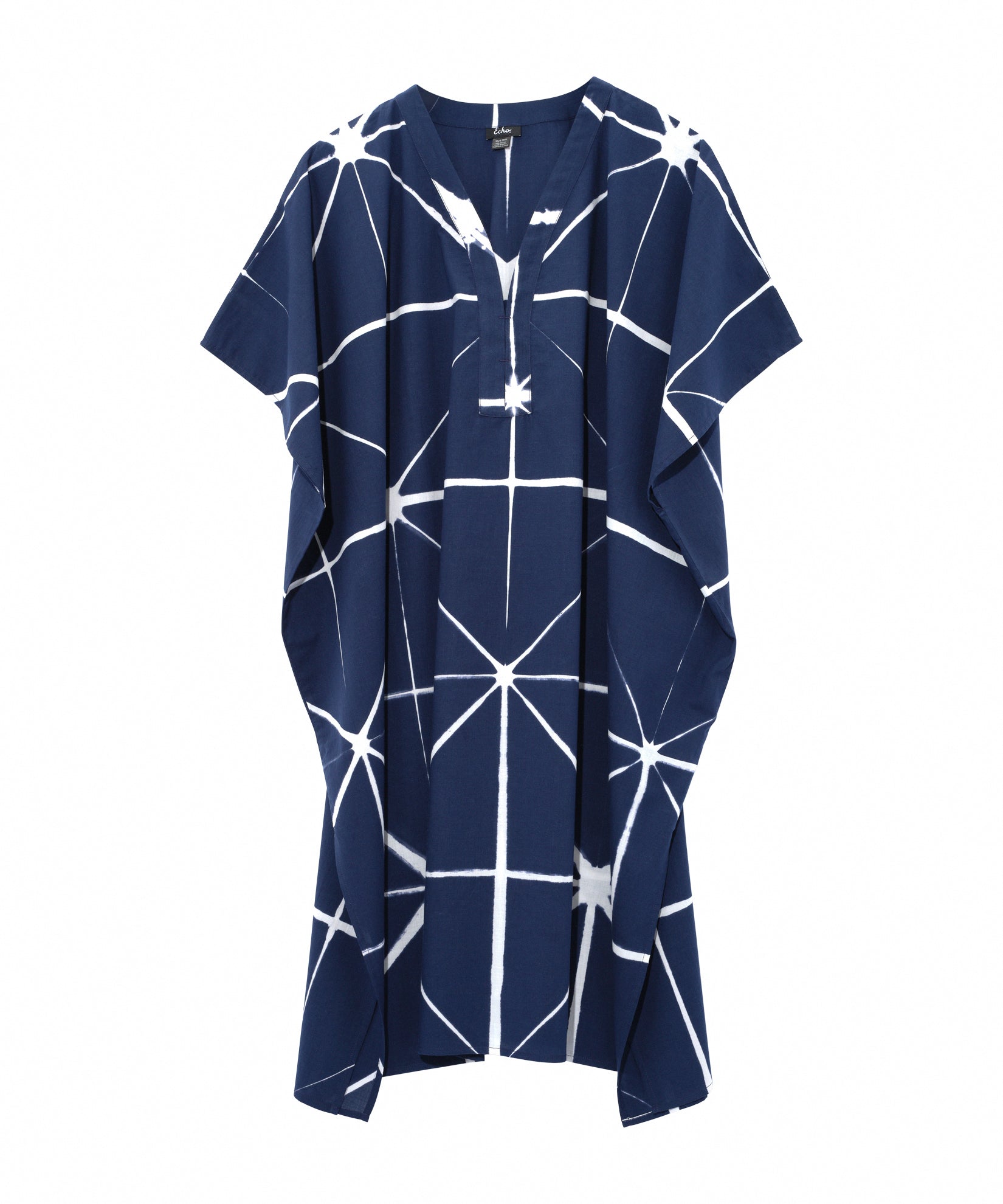 Shibori Montauk Caftan in color indigo
