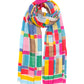 Painted Plaid Wrap in color multi