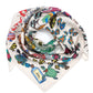 Lost At Sea 35" Silk Square Scarf in color multi