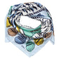 Sail Away 35" Silk Square Scarf in color chambray