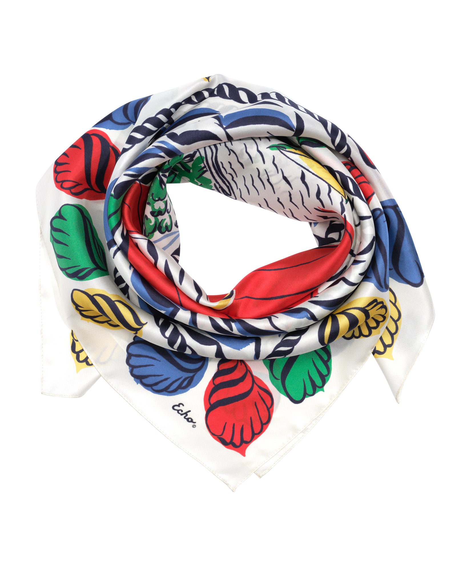 Sail Away 35" Silk Square Scarf in color multi