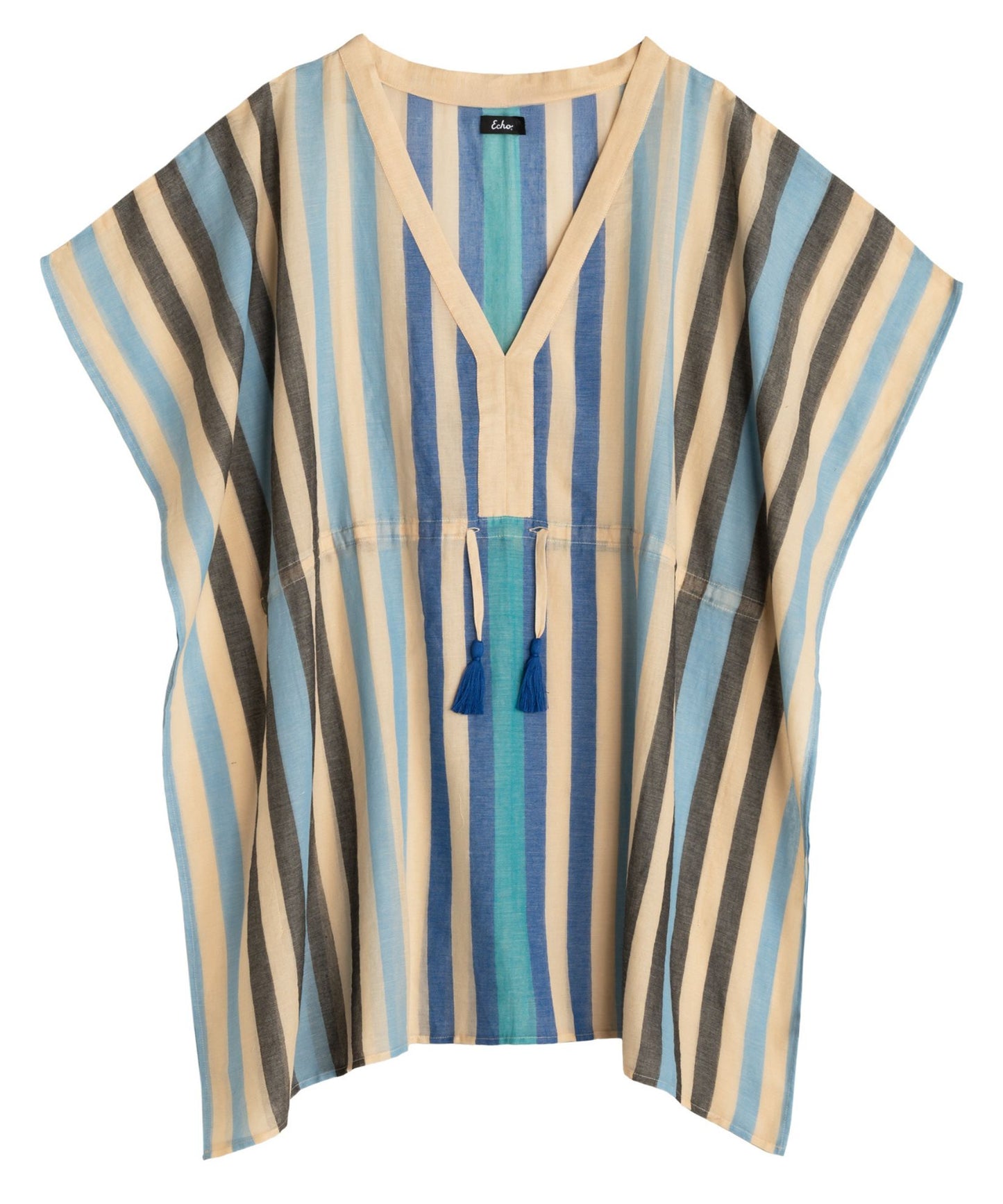 Cabana Stripe Caftan in color ultramarine