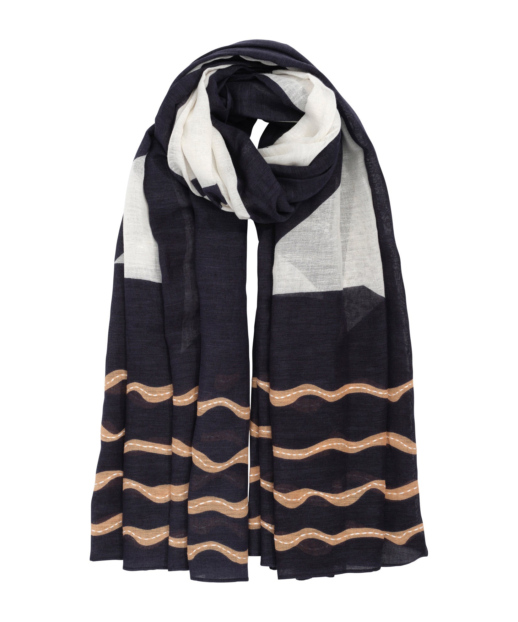 Catch Of The Day Sarong in color black