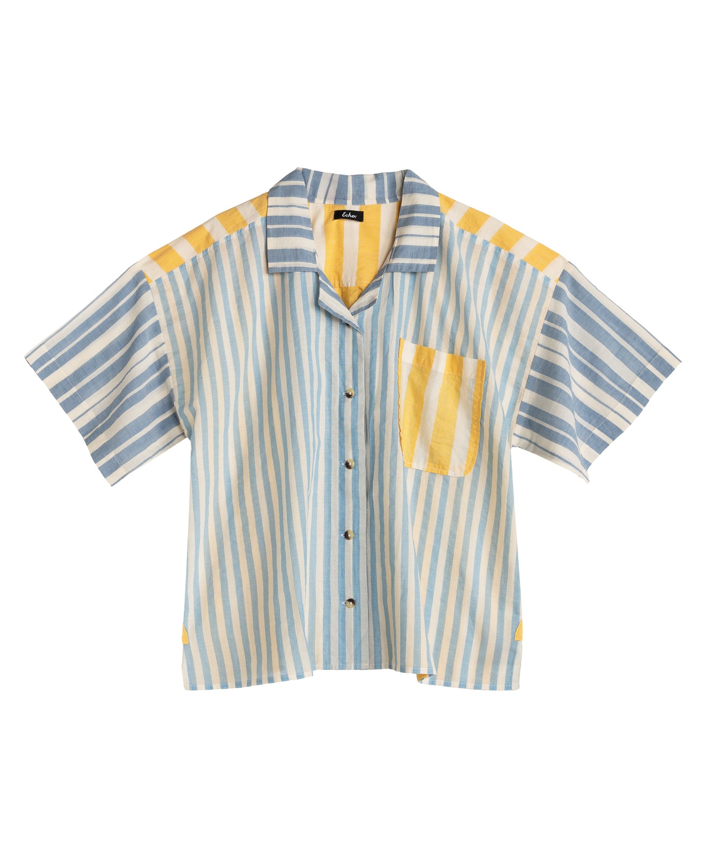 Cassis Camp Shirt in color chambray