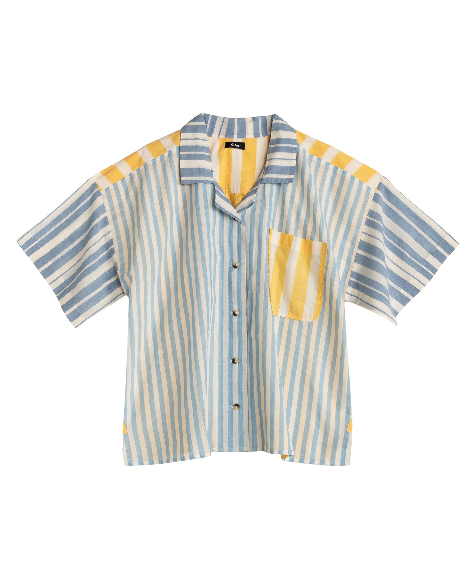 Cassis Camp Shirt in color chambray