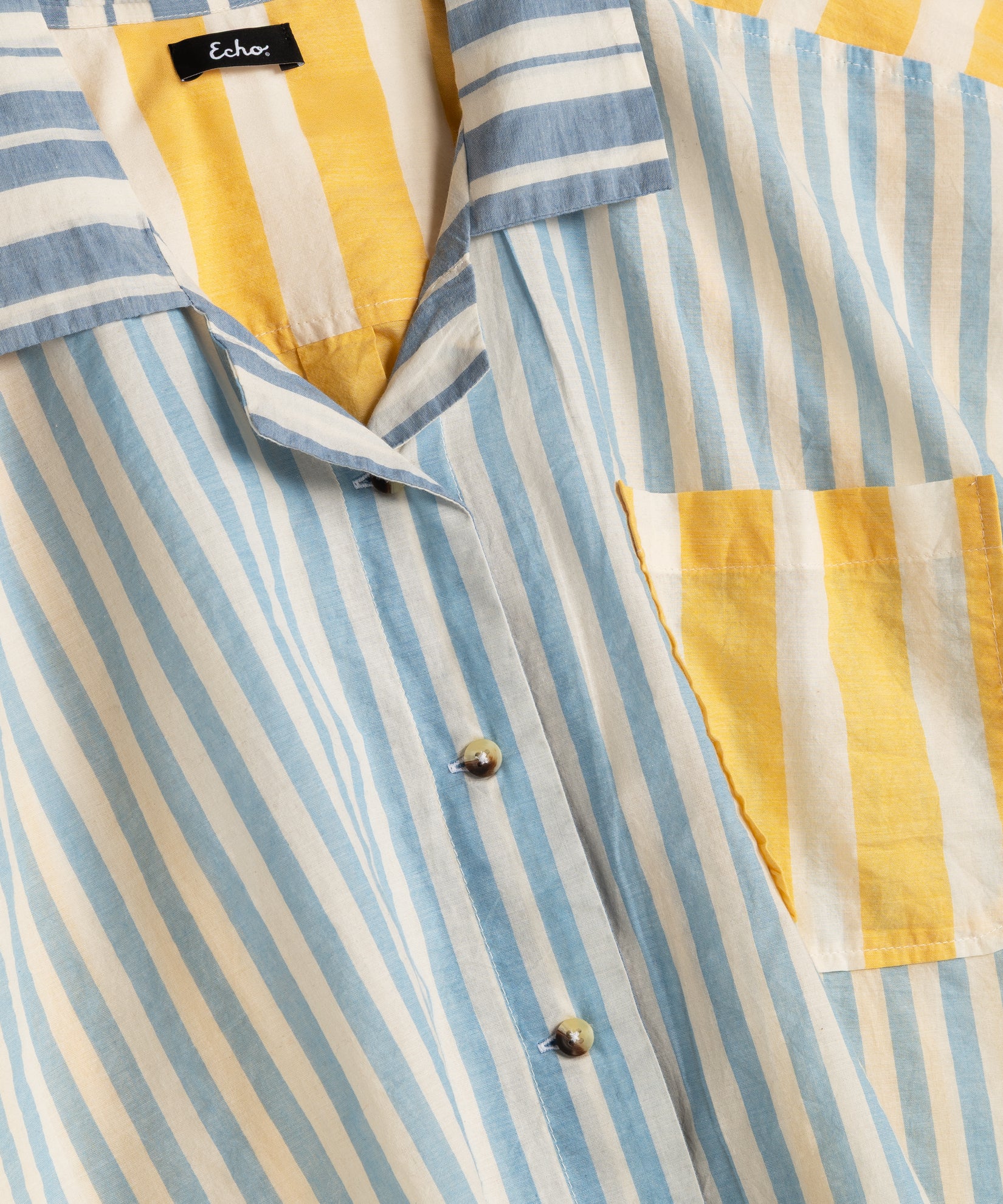 Cassis Camp Shirt in color chambray