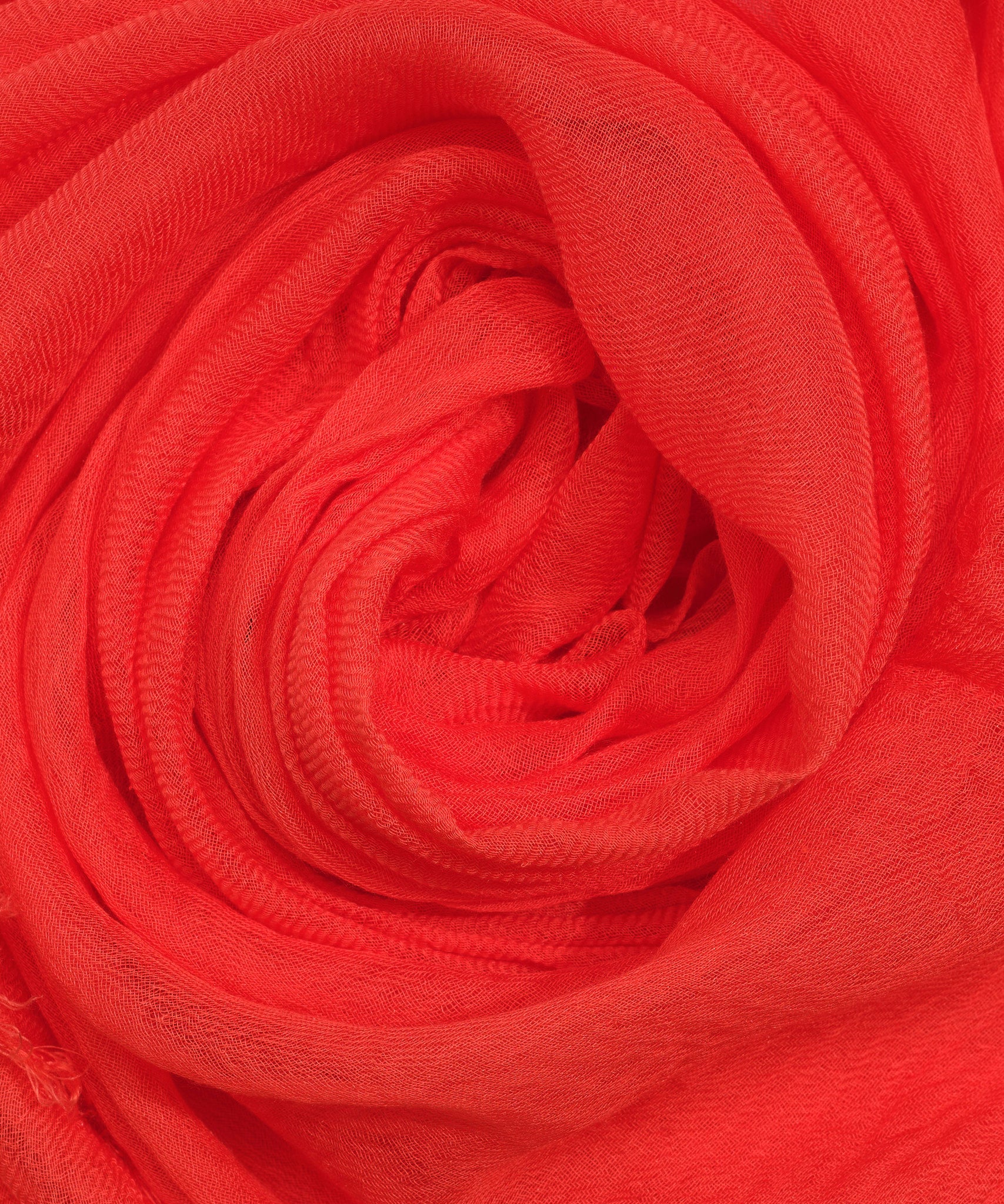 Essential Modal-silk Blend Crinkle Wrap in color fiesta orange