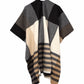 Gramercy Plaid Ruana in color black
