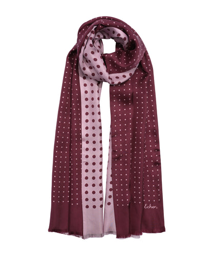 Tubular Dot Scarf in color fig