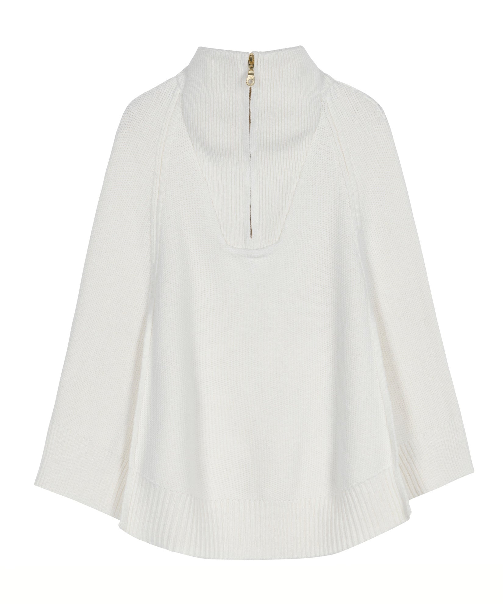 Texture Knit Poncho in color vanilla
