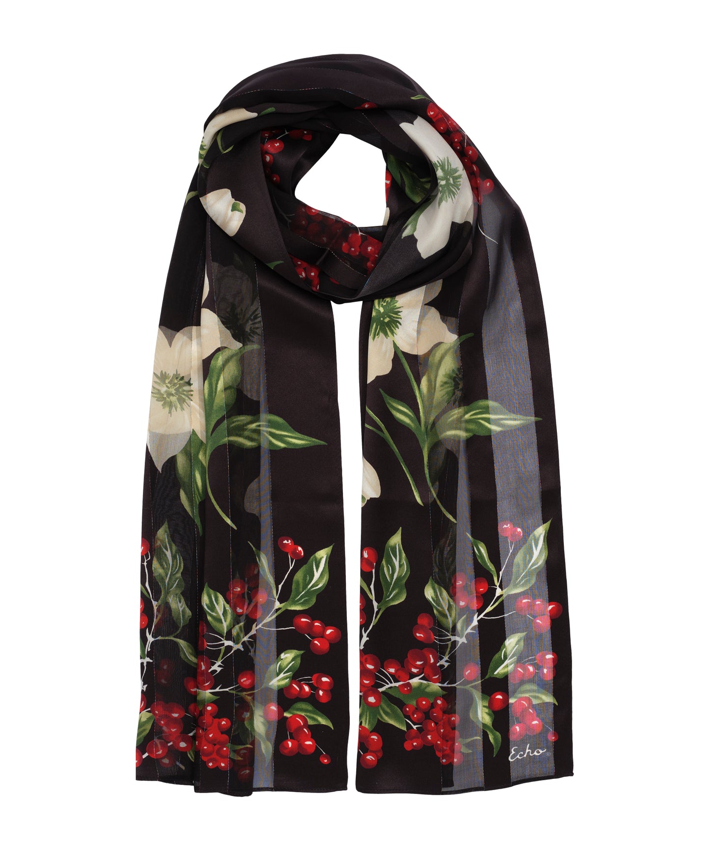 Amaryllis Silk Scarf
