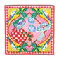 Beach Picnic Silk Square in color beach pink