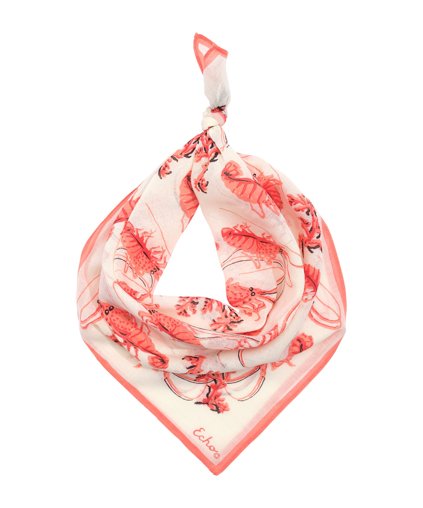 Shrimp Boat Bandana in color coral